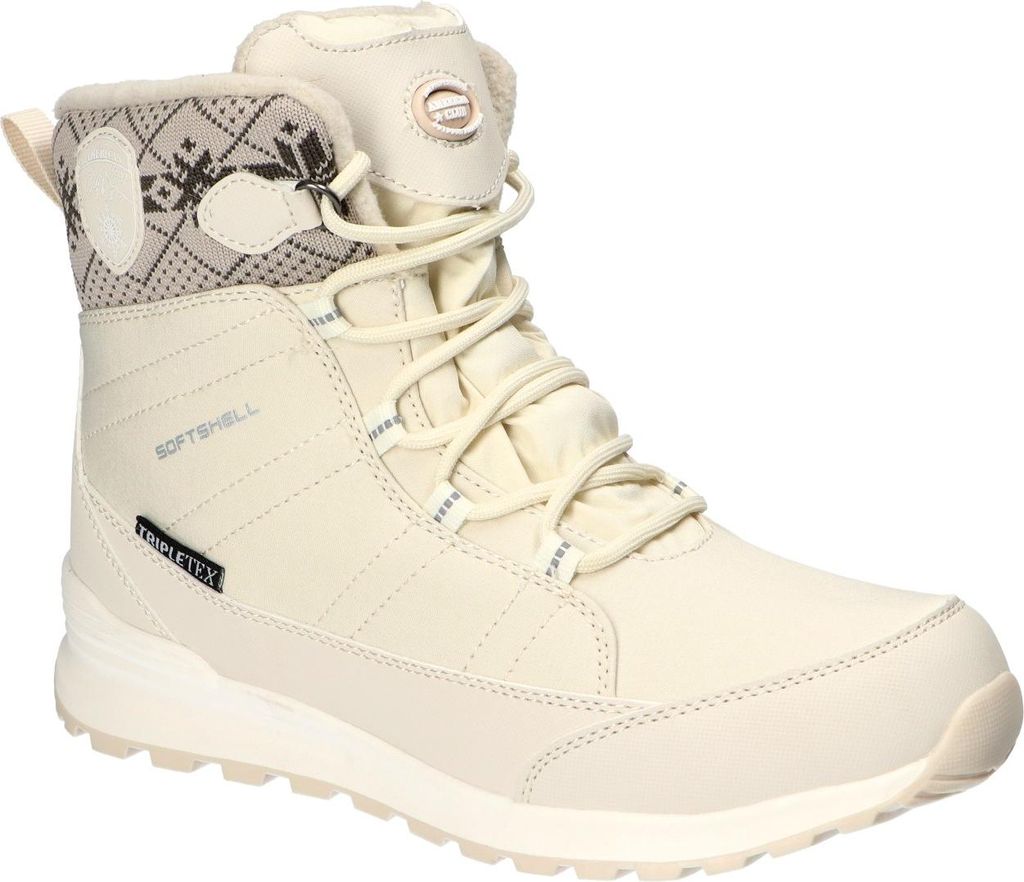 American Club Sn73 Damen Winterschuhe Softshell, Tripletex-Membran, Winterstiefel mit Fleecefutter, Gefüttert Schneestiefel, Creme 41