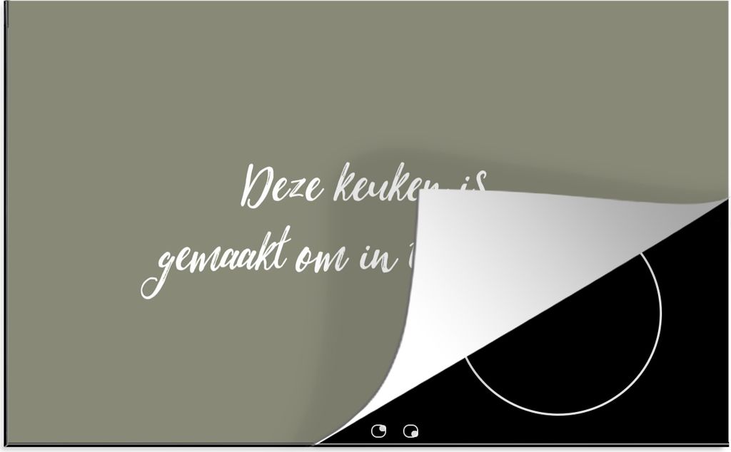 KitchenYeah Herdabdeckplatte Diese Küche ist zum Tanzen gemacht - Sprichwörter - Zitate , 90x52cm, Küche Deko, Glaskeramikfeld Herdabdeckung, ...