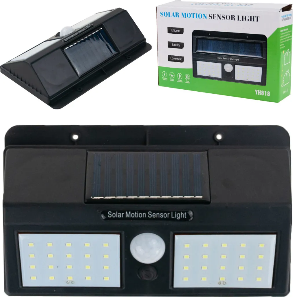 Applique solaire double avec capteur et spots LED orientables IP65