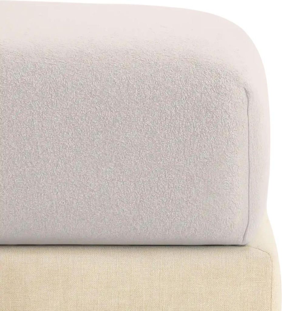 Frottee-Spannbettlaken 200x200x30 cm, Hellbeige, 100 % Baumwolle