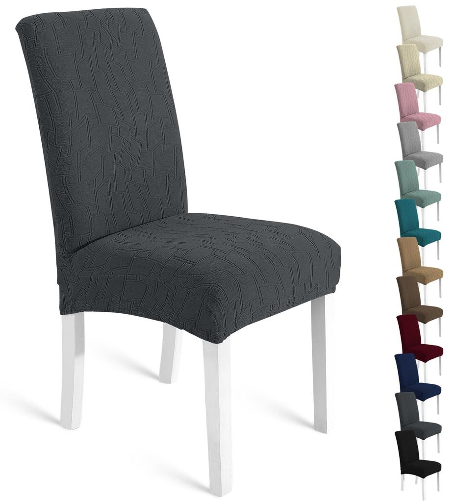 Elastische Stuhlhussen, 4er-Set, elastisch, abnehmbar, waschbar, universeller Stuhlschutz und Dekoration für Hotels, Bankette, Küchen, Restaurant...