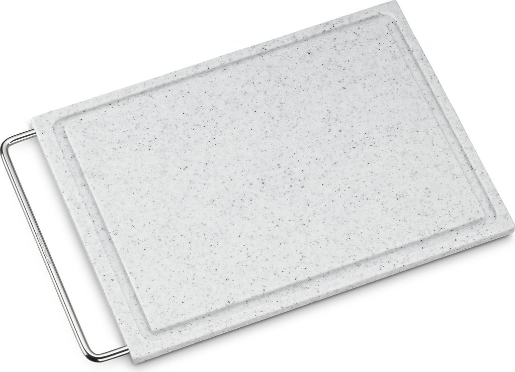 WMF Schneidebrett 36 x 27 cm, rechteckig, Kunststoff, Tranchierbrett mit Saftrillen, praktischer Griff