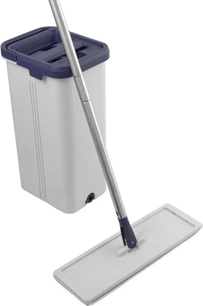 Nettoyage sols délicats : balai plat microfibre et seau compact 5,5L