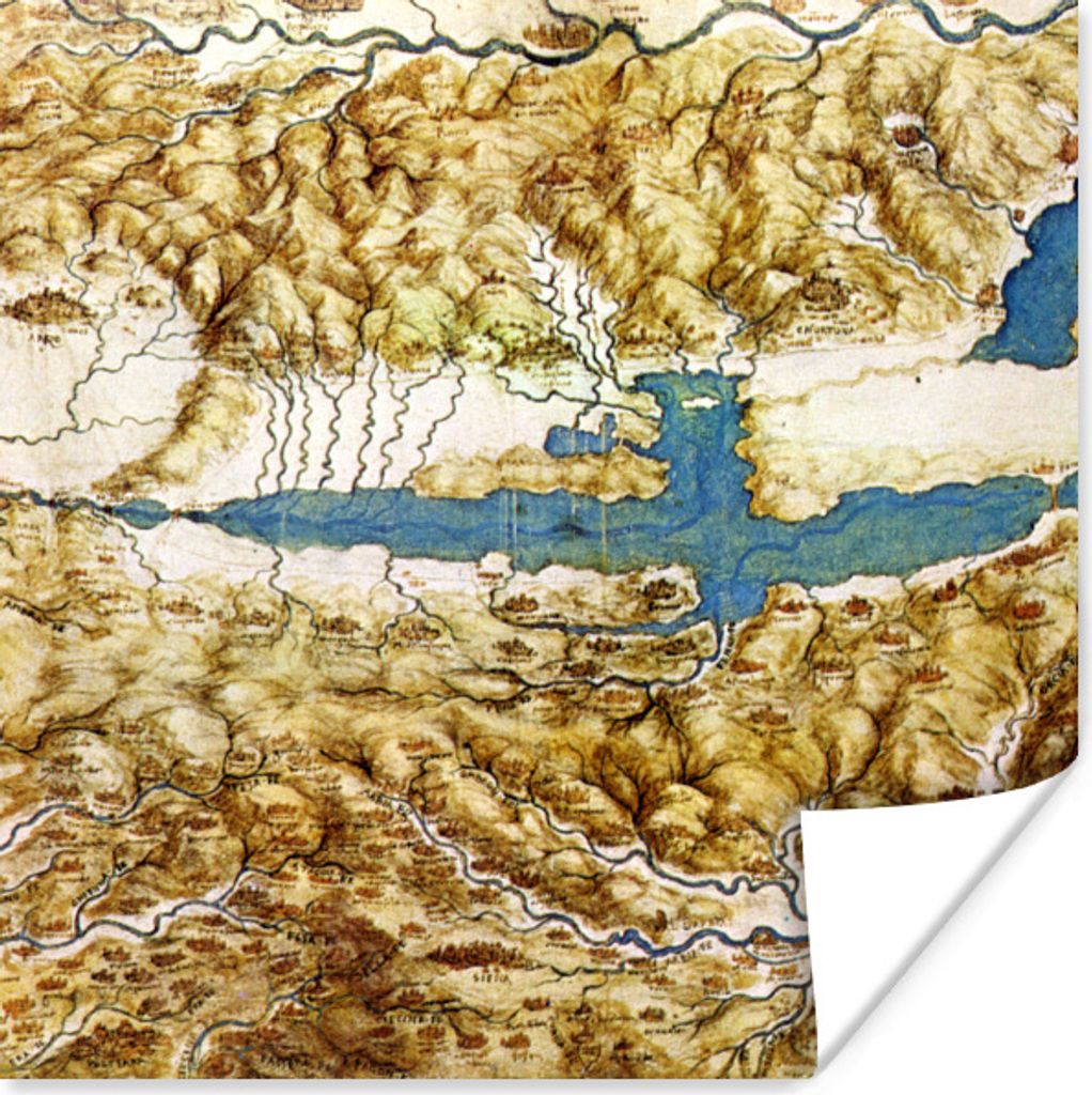 MuchoWow Poster Toskana - Leonardo da Vinci 100x100 cm - Babyzimmer