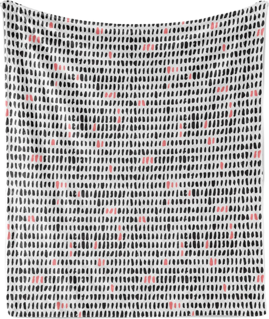 Plaid ABAKUHAUS Disegno a Mano 175x230 - Corallo e Antracite SEO