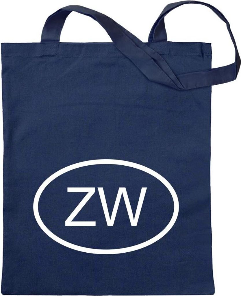 Kiwistar - Baumwolltasche - dunkelblau - Simbabwe ZW - Turnbeutel Fun Rucksack Sport Beutel Gymsack Ziehgurt