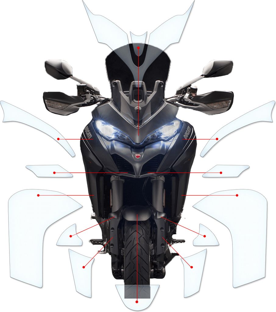 Lackschutzfolie Steinschlagschutz passend für Ducati Multistrada 1260/1260S 2018+
