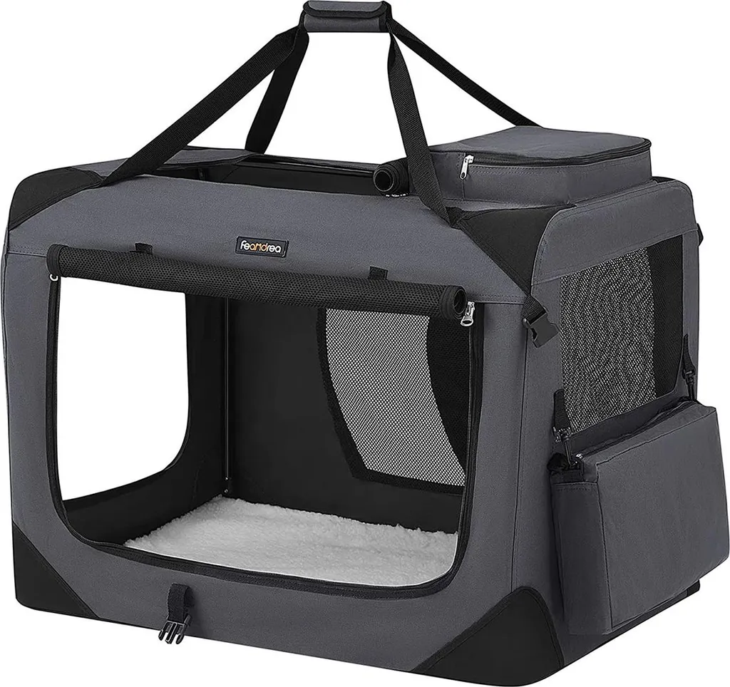 Cage pliable pour chien 81 cm avec plateau amovible et double porte