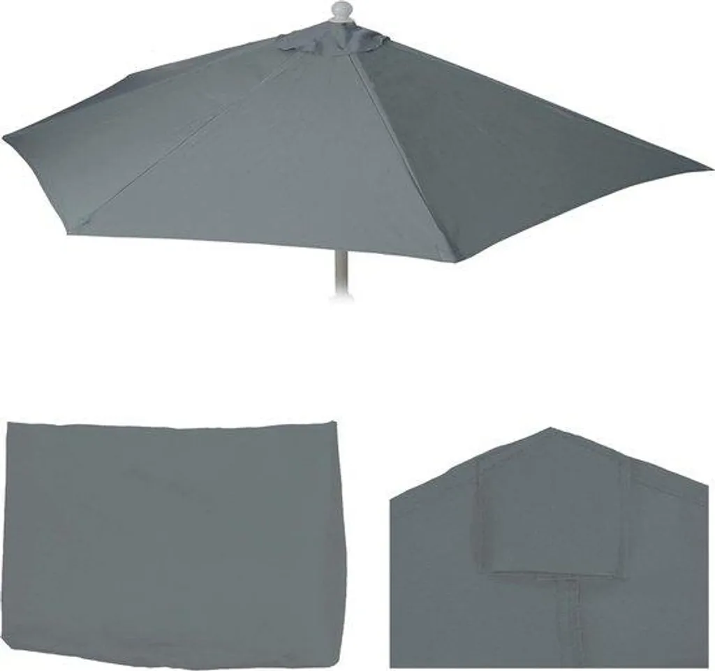 Toile de rechange pour parasol de balcon 270 cm - Gris Anthracite UV50