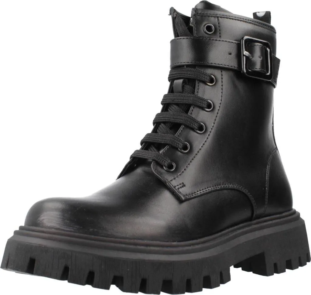 Bottines Fille Asso AG16680 Noir avec Fermeture Éclair Confortable