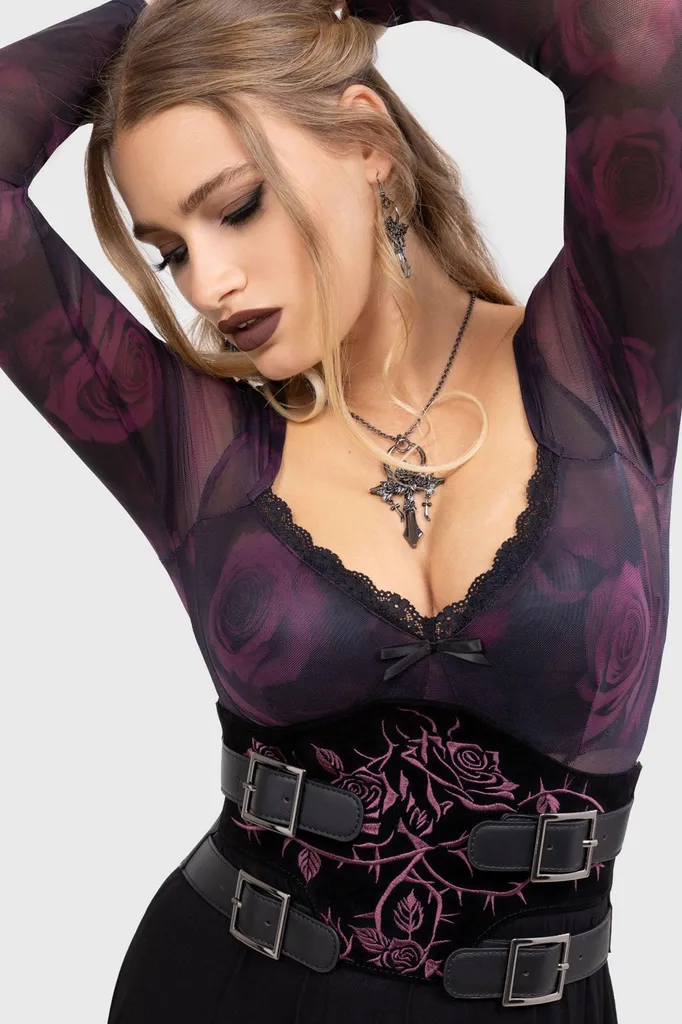 Cintura KILLSTAR Wilted Petals XS-S | Outfit Nu-Goth e Witchy Style