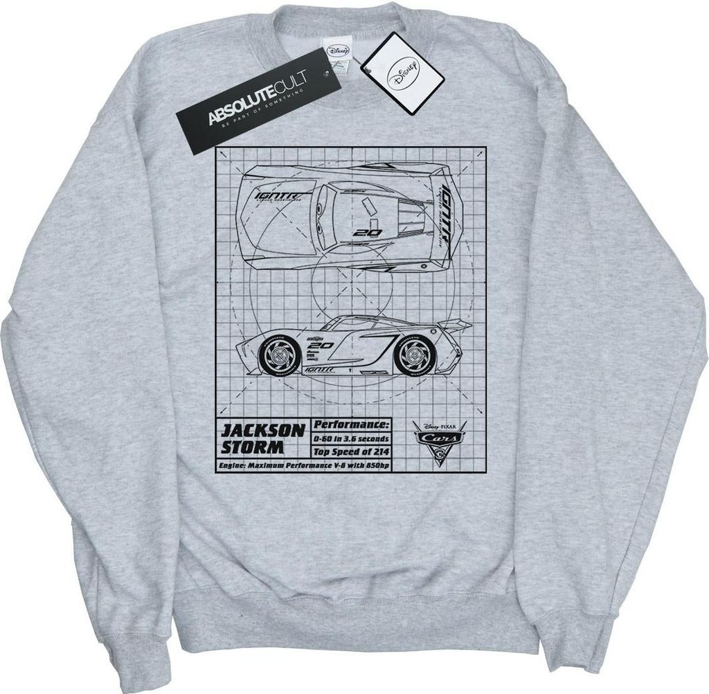 Disney - "Cars" Sweatshirt für Mädchen BI11437 (128) (Grau)