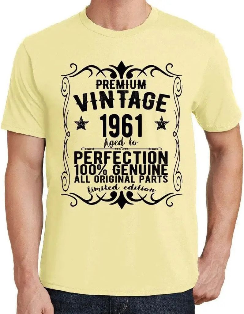 Herren Grafik T-Shirt Alle Originalteile bis zur Perfektion gealtert 1961 – All Original Parts Aged to Perfection 1961 – Geschenk 63. Geburtstag