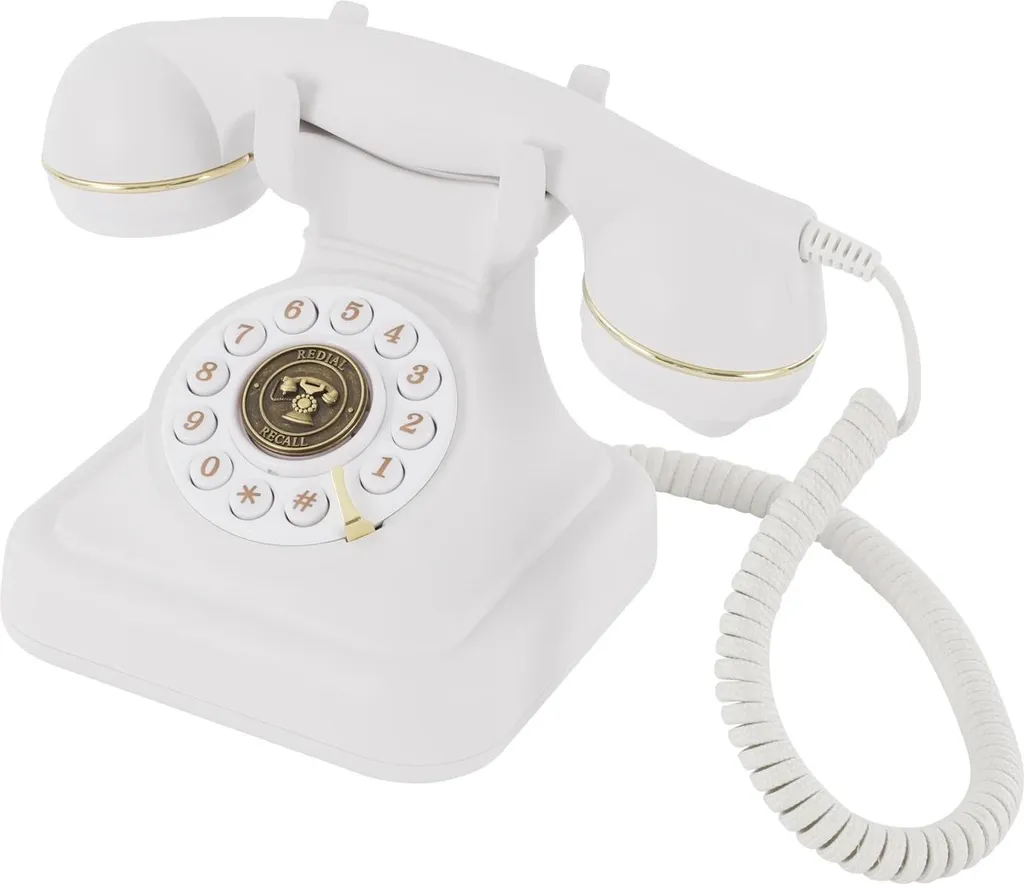 Téléphone Vintage Blanc au Design Élégant et Communication Claire - T190