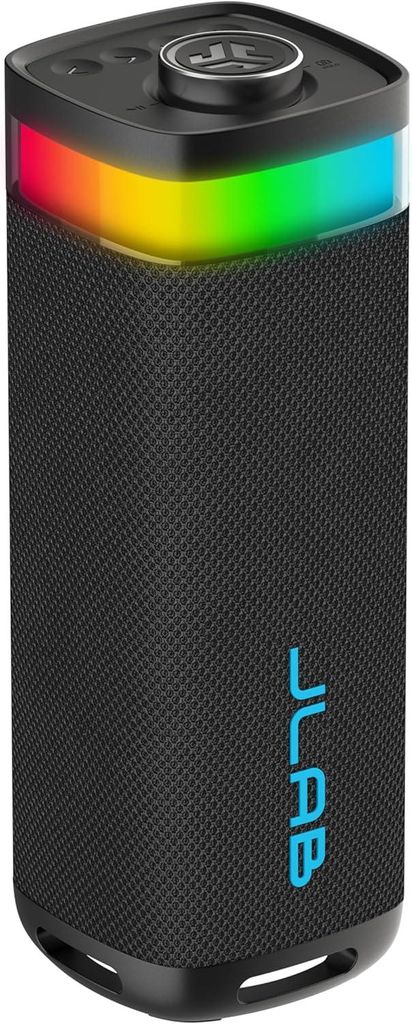 JLab JBuds Party Bluetooth Lautsprecher 30W, 12+ Std Akku, RGB Licht, IP56 Outdoor Box, LabSync Multi-Speaker, App EQ, Tragbar mit Schlaufe