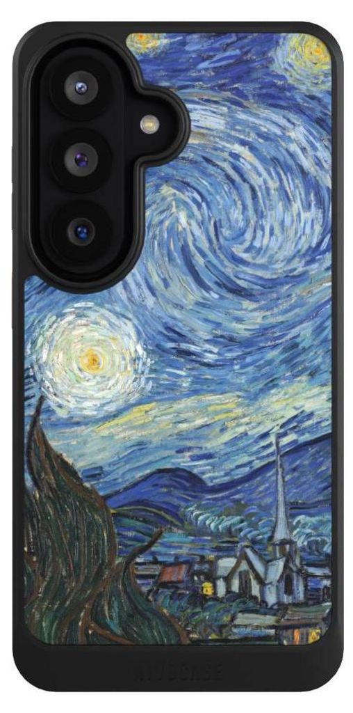 NIVOCASE Hülle für Samsung Galaxy S26 Handyhülle NIVOcore Case Schwarz Kunst The Starry Night