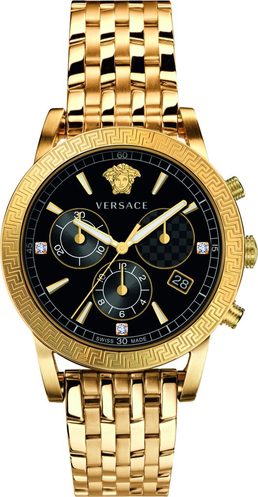 Versace VELT00919 Sport Tech Diamond Chrono schwarz gold Produktbild 