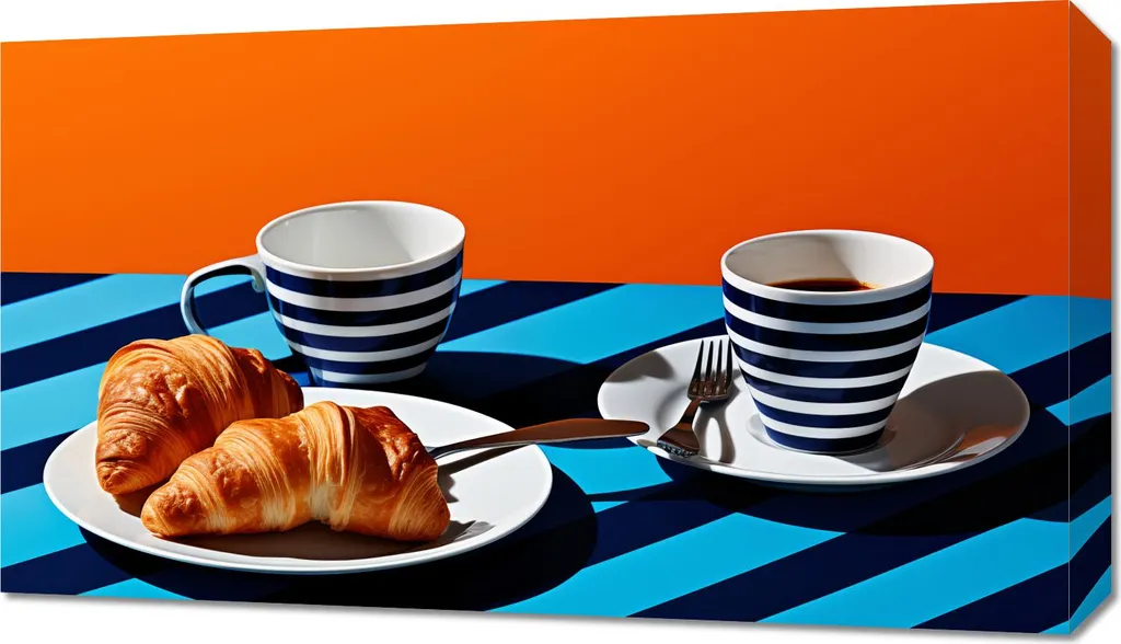 Image Croissants 70x40 cm Haute Définition - Impression Premium Mat