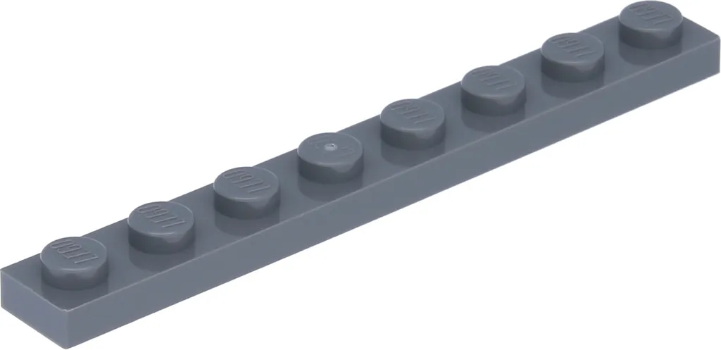 Plaque LEGO 1x8 pour MOC et Diorama - 100 Pièces Gris Bleuté Foncé 3460