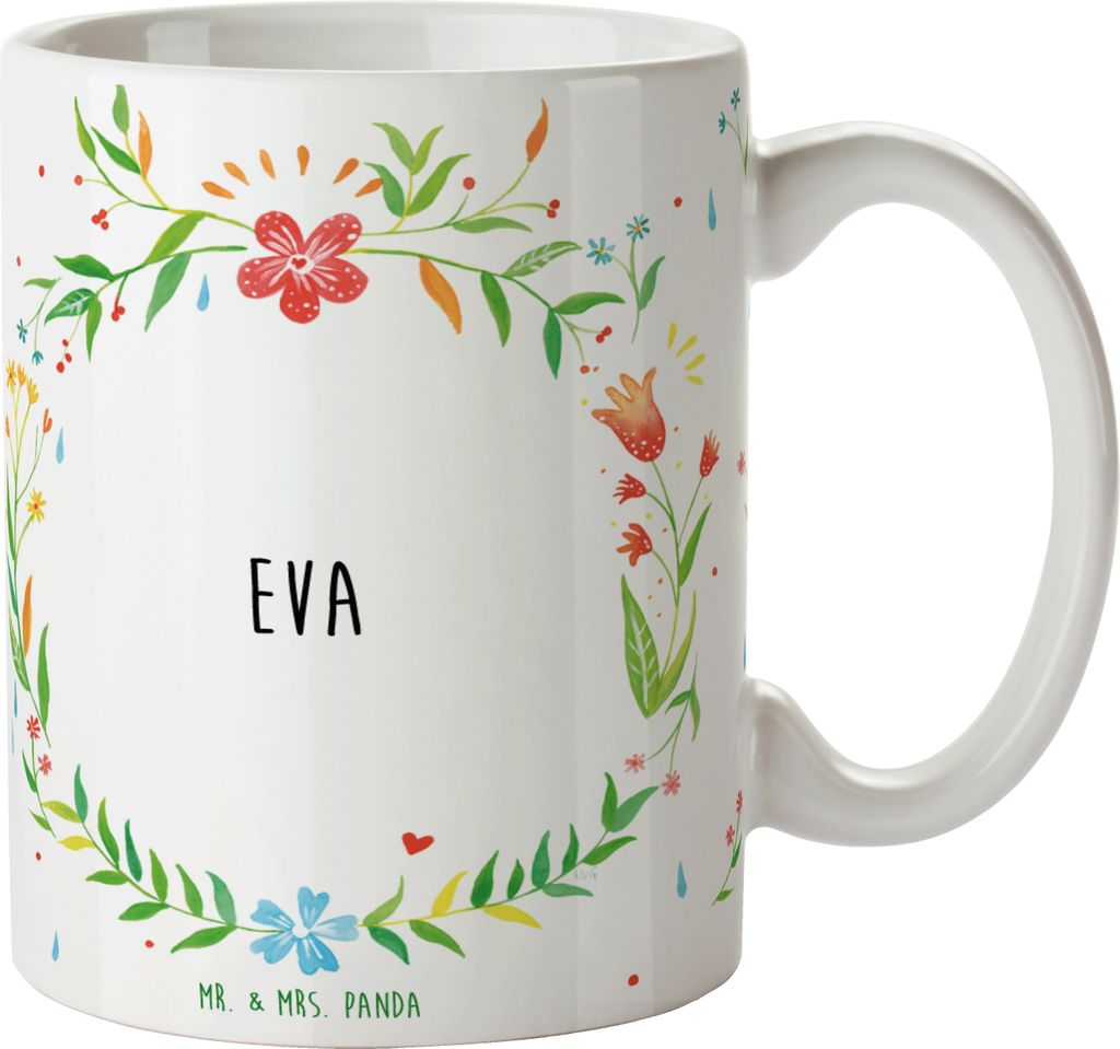 Mr. & Mrs. Panda Becher Eva - Geschenk, Pott, Kaffeebecher, Tasse, Kaffeetasse, design, haferl