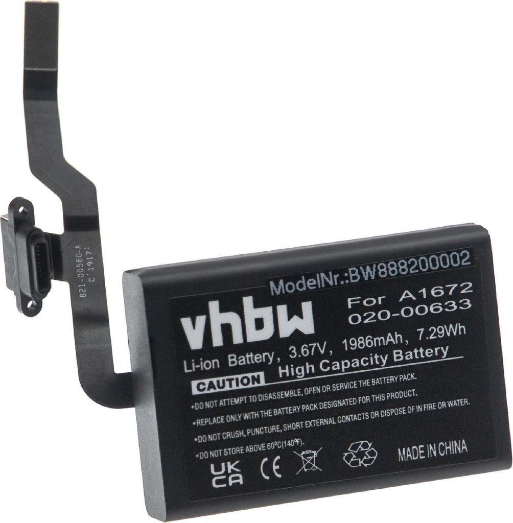 vhbw Akku kompatibel mit Apple Magic Mouse A1672, 2, A1657 Produktbild 
