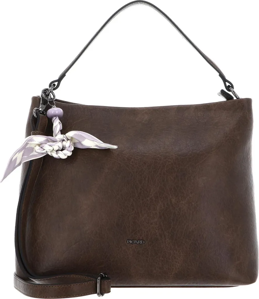 Petit sac bandoulière Essenza en cuir brun café avec sangle réglable