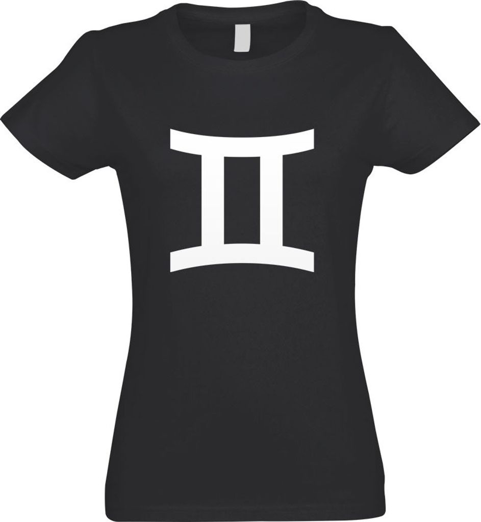 Kiwistar - T-Shirt tailliert - Damen - Graphit - Zwilling Sernzeichen - mit Motiv Bedruckt - Funshirt Design - Sport - Freizeit - Damen - XXL