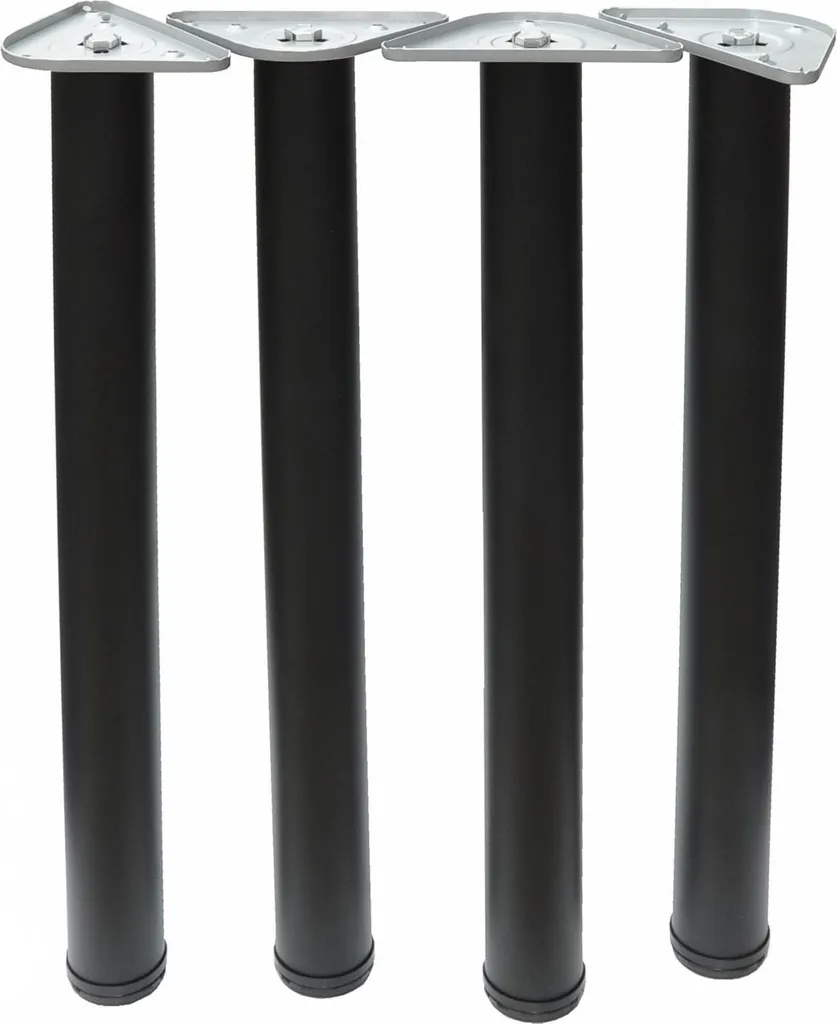 Pieds de table en acier inoxydable 710 mm x 60 mm de haute qualité