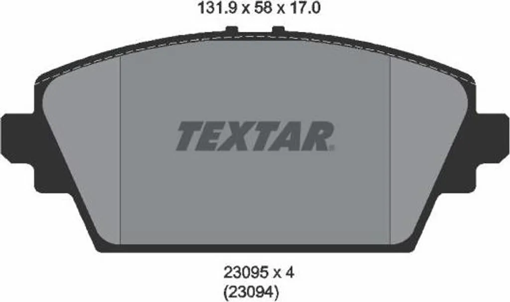 Jeu de plaquettes de frein TEXTAR 2309501 pour Primera et Almera Tino