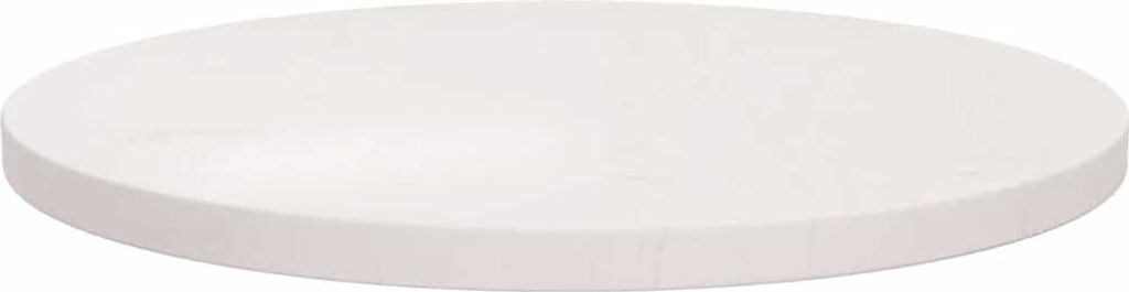vidaXL Tischplatte Weiß Ø60x2,5 cm Massivholz Kiefer