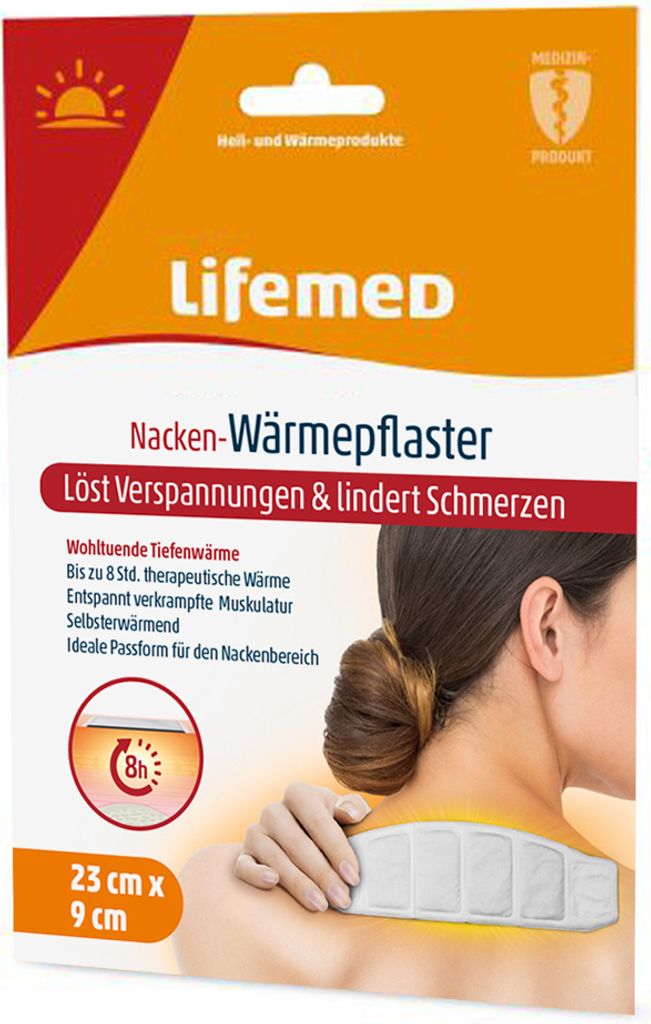 Lifemed Nacken-Wärmepflaster 230 x 90 mm weiß