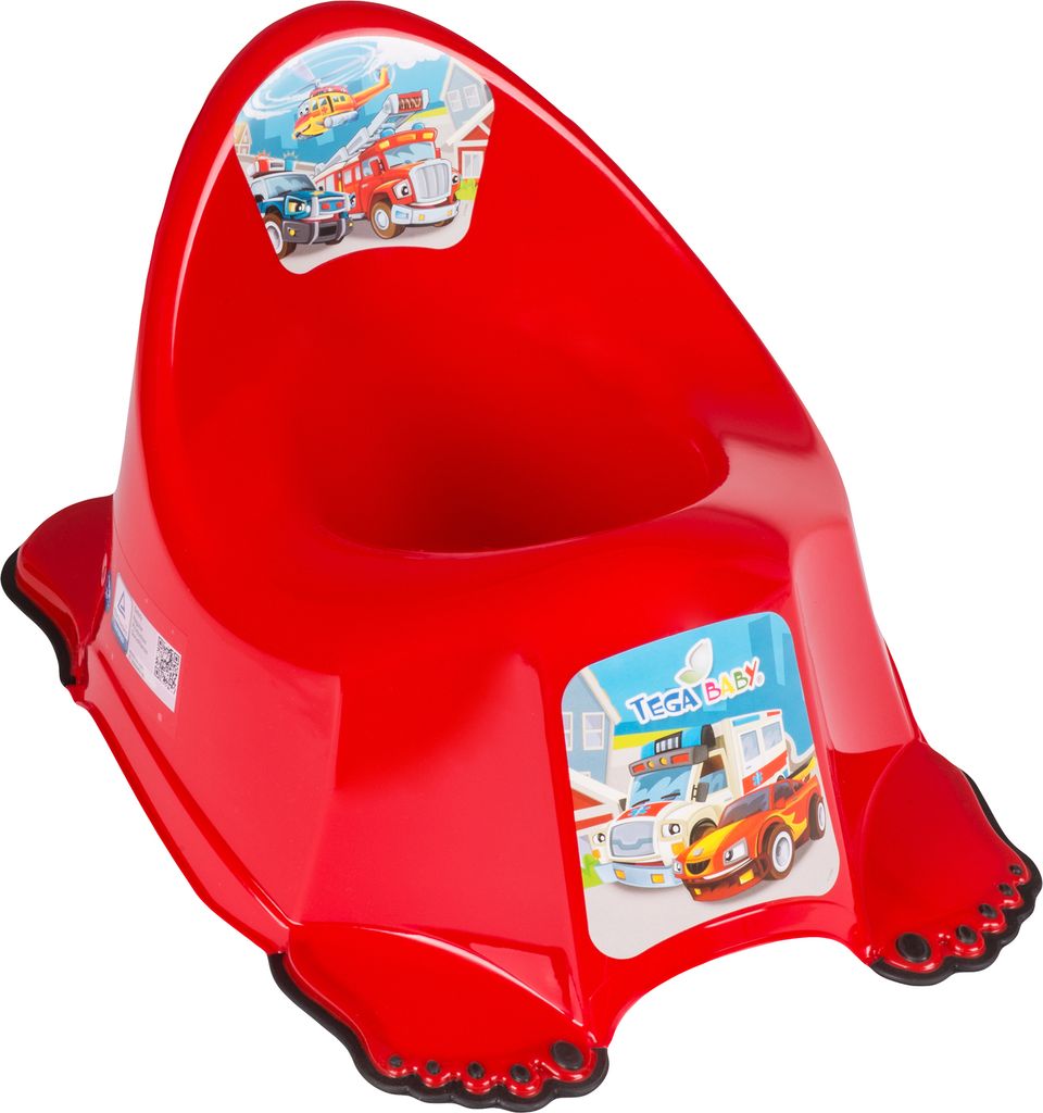 Rutschfester roter Kinderautositz-Nachttopf