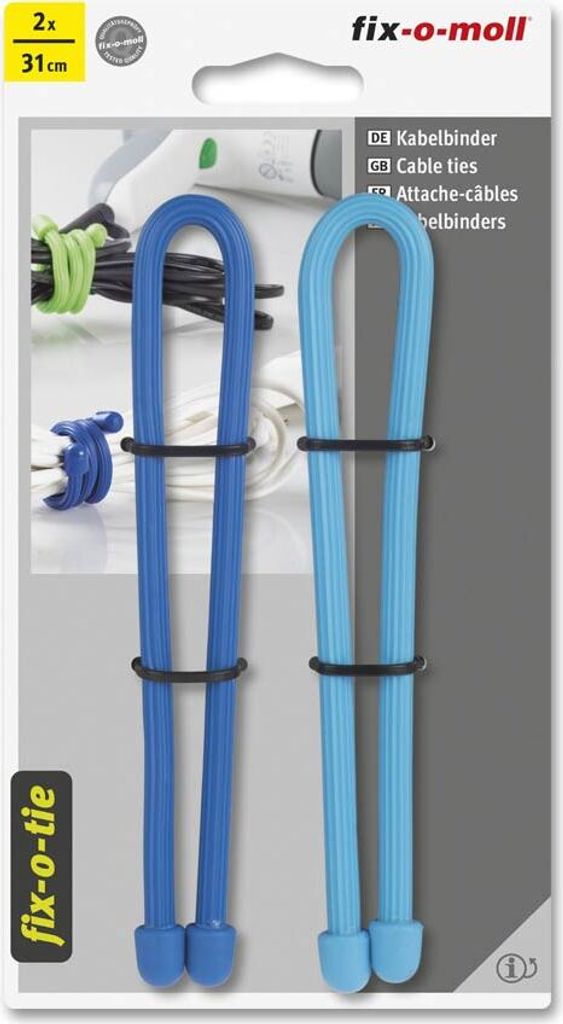 Kabelbinder lösbar fix-o-moll 310mm 2 Farben blau