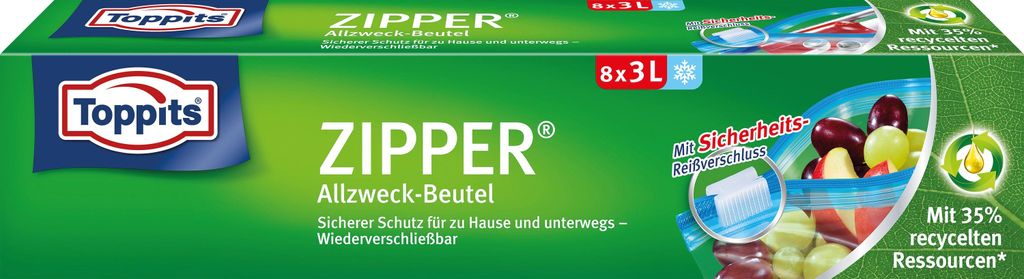 Universal Zipper Beutel 3L, 8 Stück Produktbild 