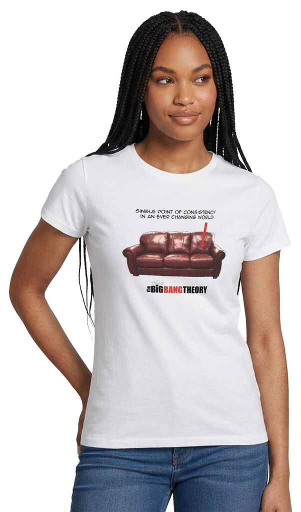 Spreadshirt The Big Bang Theory Couch Frauen T-Shirt, XL, Weiß