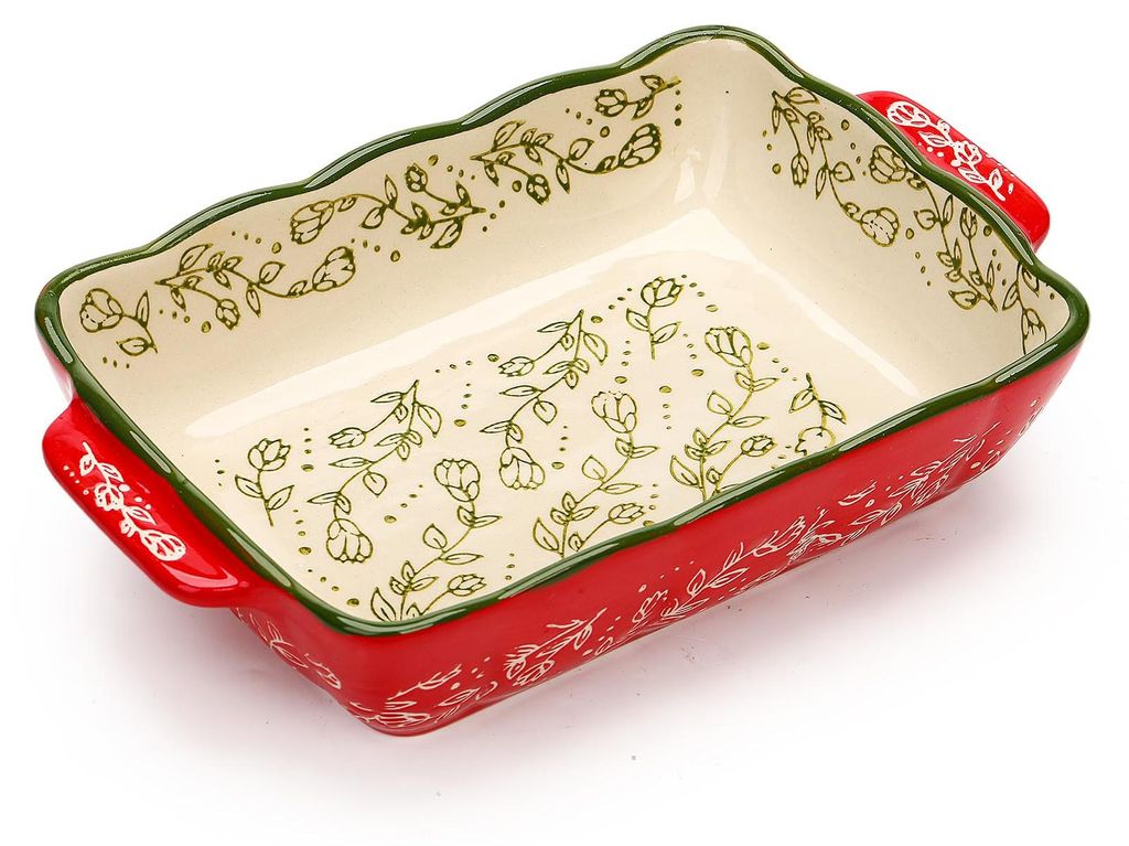 Kleine Auflaufform, Keramik-Auflaufform, Auflaufform für 1-2 Personen, Auflaufform mit Keramikgriffen, kleiner Ofen für Lasagne, Tiramisu, Auflau...
