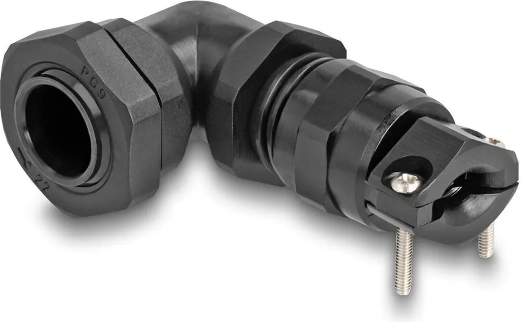 Presse-étoupe Delock PG9 Noir avec Protection Anti-pliure et Traction