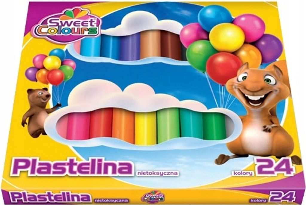 Okrúhla mäkká plastelína, netoxická, 24 farieb Obrázok produktu 