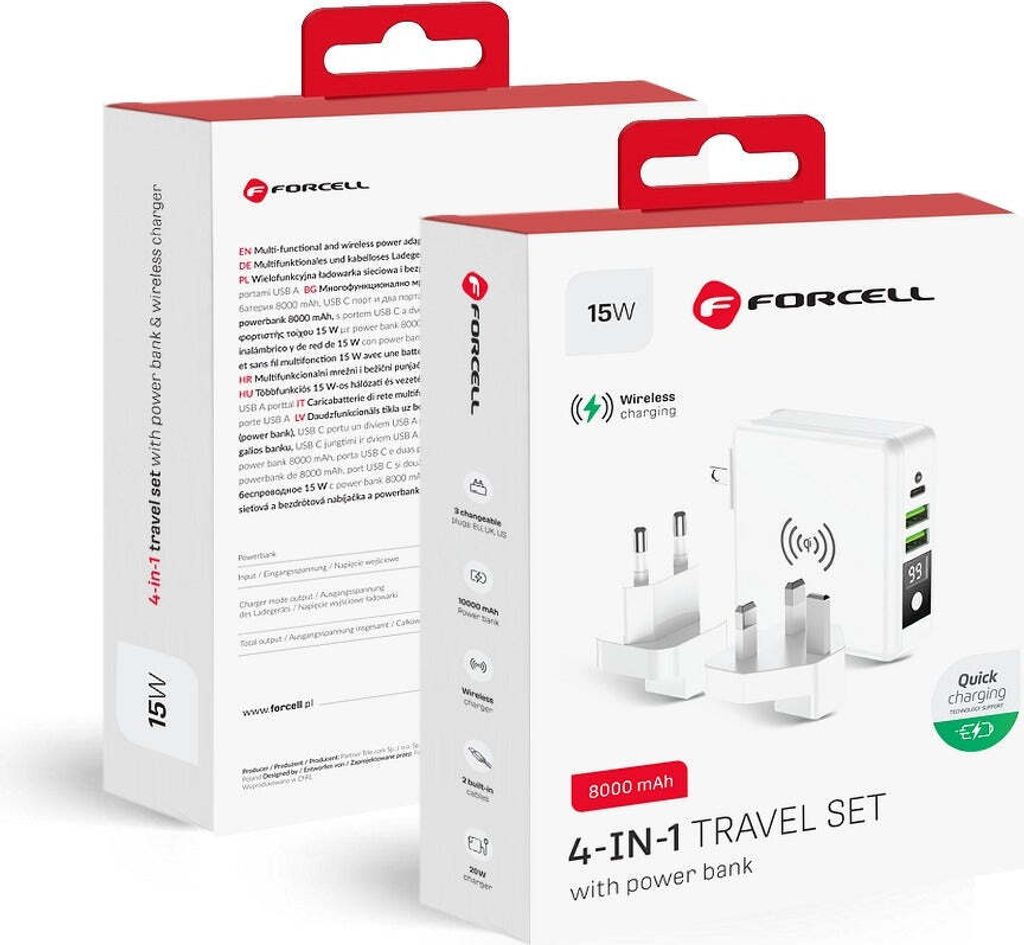 Forcell F-Energy Multifunktionsladegerät 4in1 15W mit Produktbild 