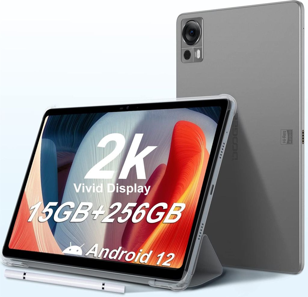 DOOGEE T20 Tablet, 10.4 Zoll 2K Tablet PC, 15GB +256GB(1TB Erweiterbar) Android 12 Tablet 8300mAh Dual SIM 4G LTE/5G WiFi Tablet, Widevine L1, Quad...