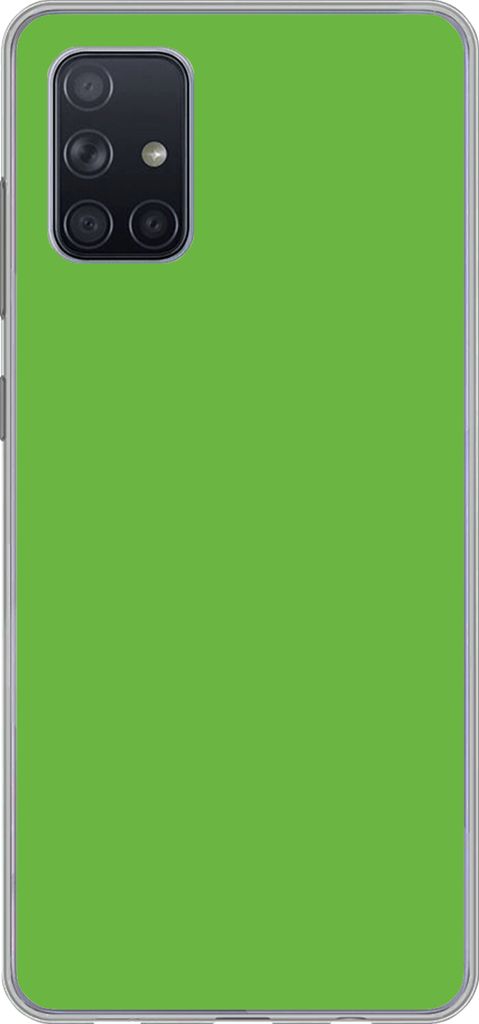 MuchoWow Handyhülle Schutzhülle Hülle für Telefoonhoesje Samsung Galaxy A51 5G Grün - Farben - Natur Silikon Softcase Handy Hülle - Abbildung
