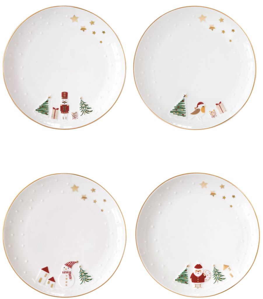 Coffret 2 Assiettes Let It Snow Design Festif Hivernal Image du produit 