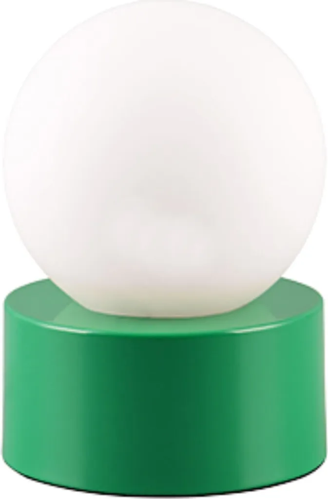 Lampe de chevet en verre vert et opale blanche Countess RL design E14