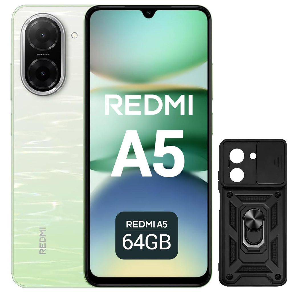 Xiaomi Redmi A5 Dual Sim 64GB, 3GB RAM,Lake Green,Comes with Phone Case