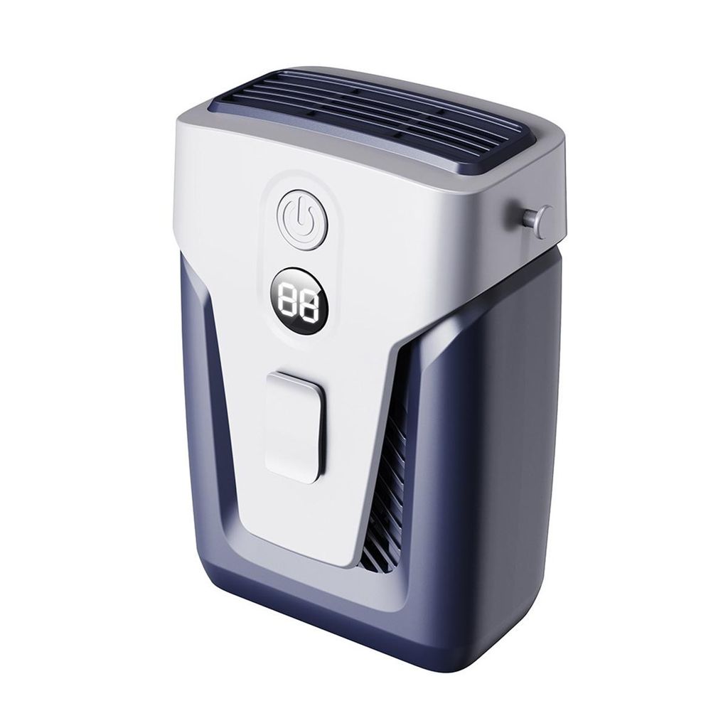 Taillen-Clip-Ventilator Tragbarer Taillenventilator mit 12000 mAh Powerbank LCD-Display 3 Geschwindigkeiten Taillenclip-Ventilator Blau