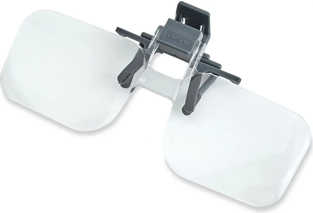 Loupe frontale à clipser 1.5X Carson pour lunettes de vue et lecture