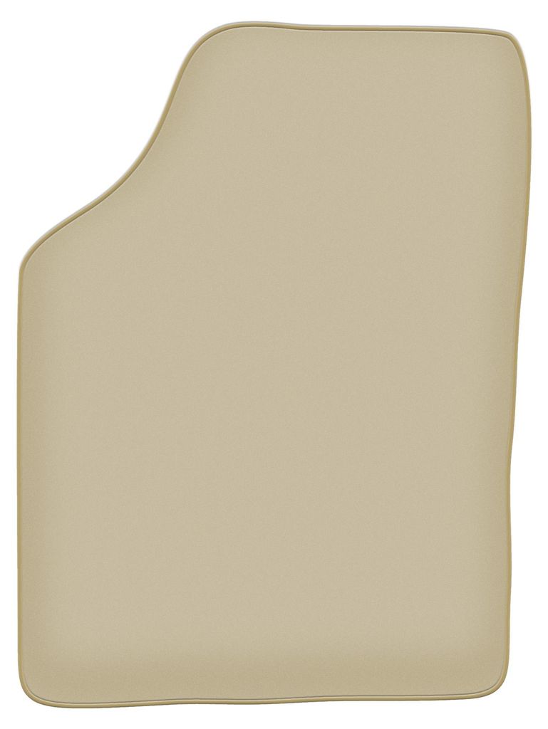 Fahrerfußmatte Velours PREMIUM beige passend für Mazda Demio (1996-2003, Schrägheck) – mit Befestigungen – passgenau
