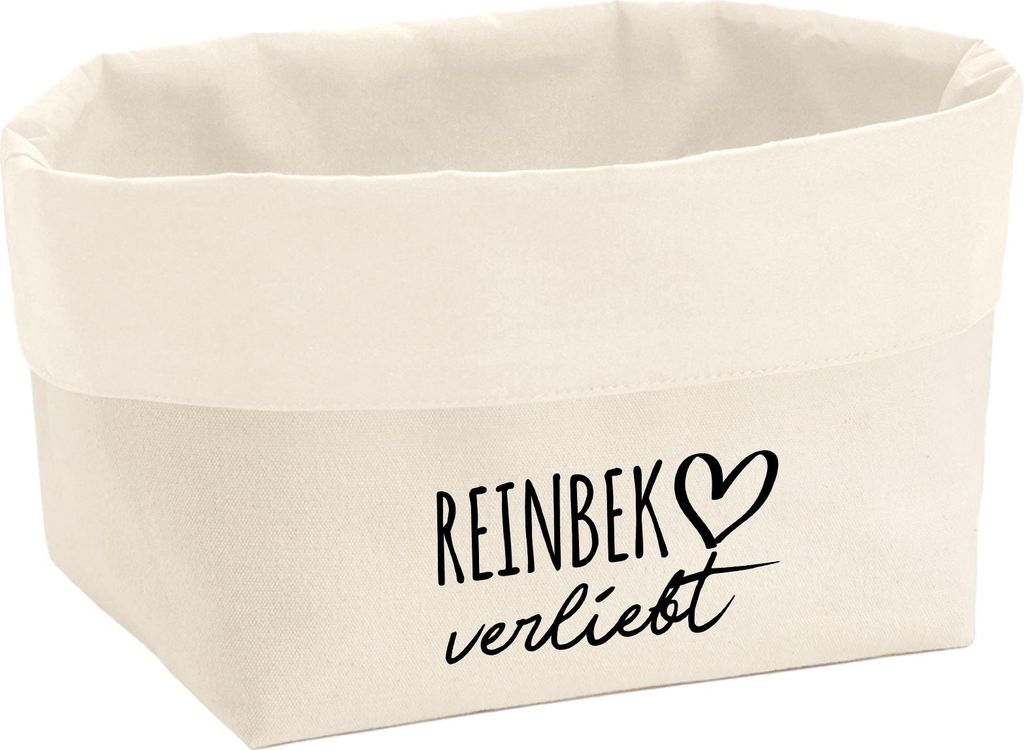 Huuraa Organizer Reinbek verliebt 8 Liter Large Canvas Baumwolle Utensilo Geschenkidee