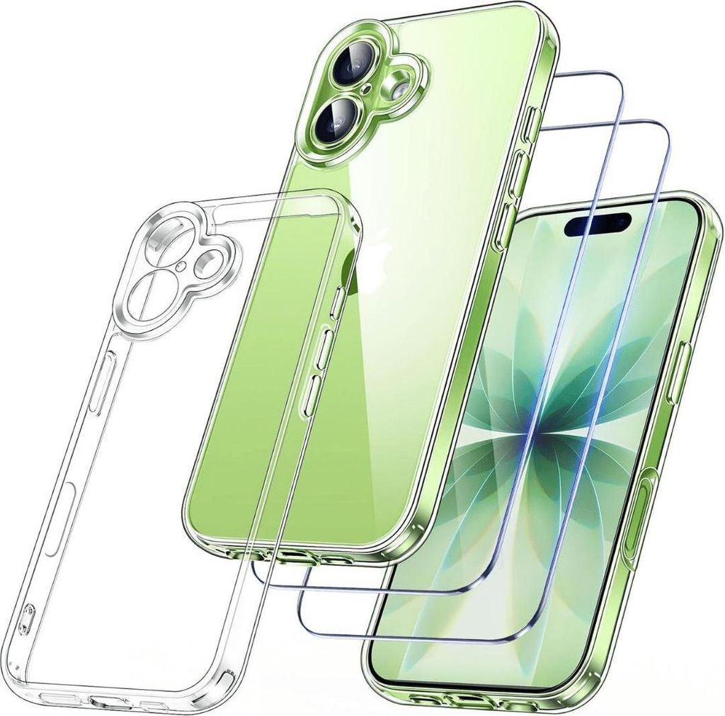 Schutzhülle + 2X Schutzglas für iPhone 17 Panzerfolie Produktbild 