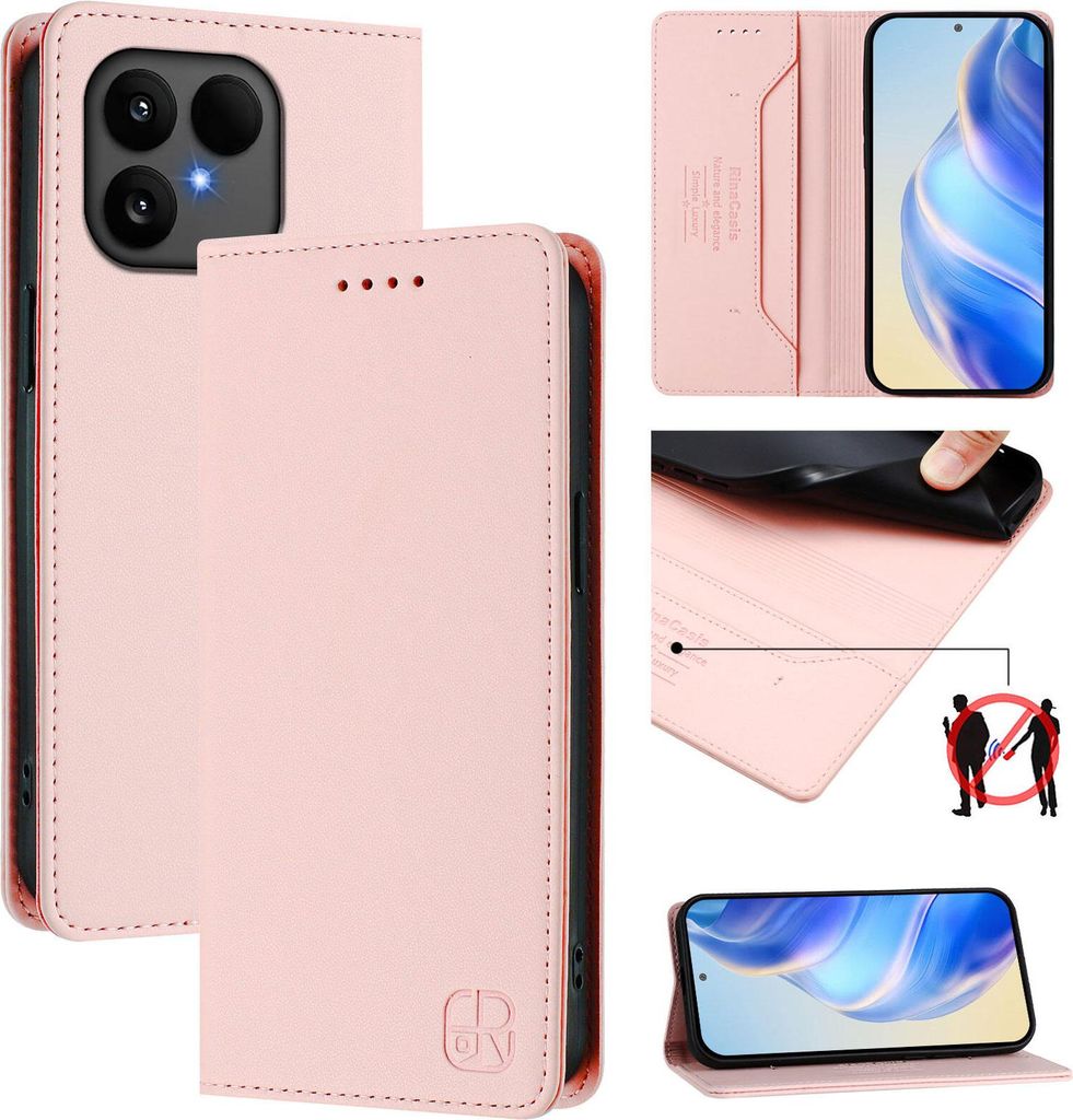 Etui en cuir pour Fairphone 6, étui à rabat avec fentes Image du produit 